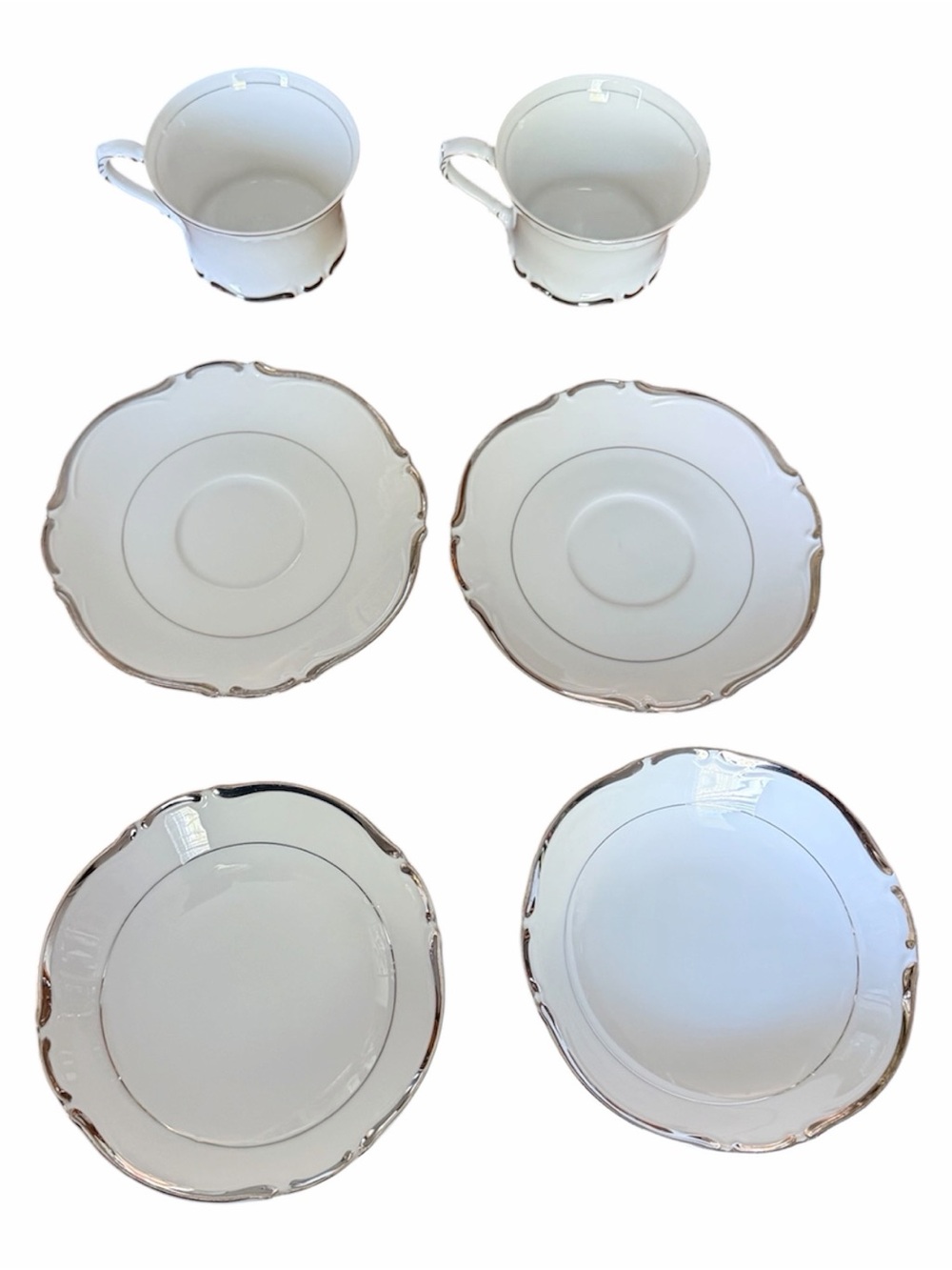 Set of Empress China From Japan Monte Carlo-P Vintage Saucers, Cups, Bowls